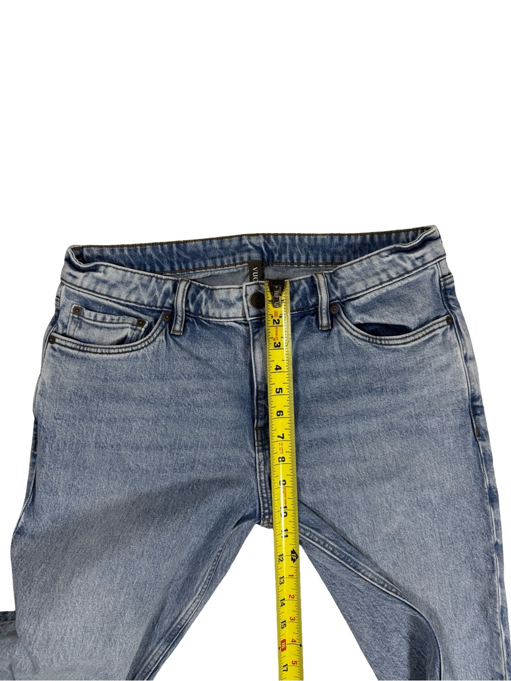Vuori Vintage Jean Classic Fit Mens Sz 33 Light Wash Stretch Denim Jeans Casual - Picture 4 of 10